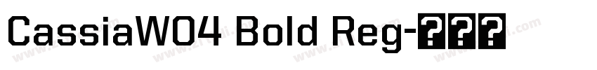 CassiaW04 Bold Reg字体转换